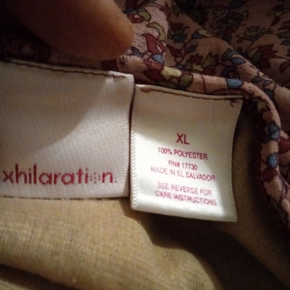 BoHo Floral Skirt Xhilaration Pull On Lined Mix Fabric Romantic Hippie Vibes XL - Picture 6 of 9